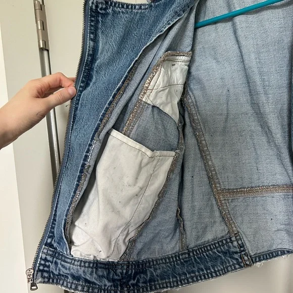 PAIGE women’s strappy denim Jacket size small - Picture 6 of 9